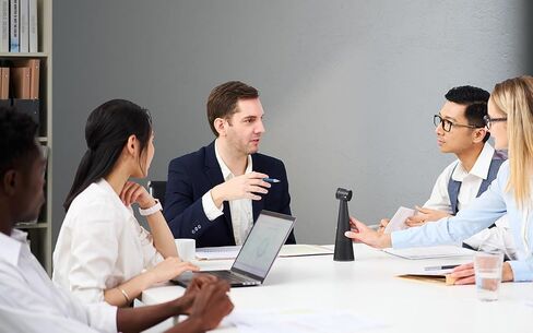 IPEVO Quartet Wireless Pairing 4 مكبرات صوت للمؤتمرات/ميكروفونات صوتية، التقاط صوتي بزاوية 360 درجة، تقليل الضوضاء ثنائي الاتجاه، USB أو بلوتوث أو أوضاع اتصال داخلية/خارجية، لـ 9-12 شخصًا in Kuwait