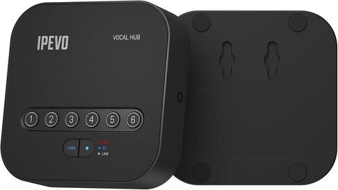 IPEVO Quartet Wireless Pairing 4 Conference Speakers/Microphones Vocal, 360° Voice Pickup, Two-WayAI Noise Reduction, USB or Bluetooth or Line in/Out Connected Modes, for 9-12 People in Saudi Arabia