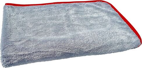 لمسة نهائية حمراء - منشفة تجفيف من الألياف الدقيقة النهائية - كبيرة جدًا 91.44 × 76.2 سم، تجفيف بدون خطوط، تجفيف بدون خدوش، فائقة الامتصاص، السيارات والشاحنات وسيارات الدفع الرباعي والمركبات الترفيهية in Kuwait