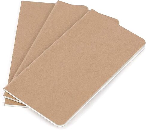 Wanderings® Traveler's Notebook Inserts - 8.25 x 4.25 Inch (21cm x 11cm) - Blank Paper - Set of 3 Notebook Journal Refills for Leather Travel Journals, Diary and Planners in Saudi Arabia