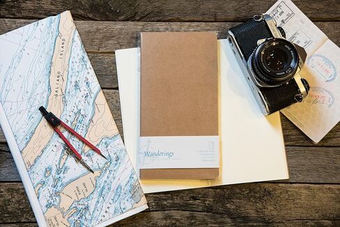 Wanderings® Traveler's Notebook Inserts - 8.25 x 4.25 Inch (21cm x 11cm) - Blank Paper - Set of 3 Notebook Journal Refills for Leather Travel Journals, Diary and Planners in Saudi Arabia