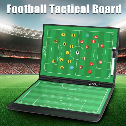 Erweicet Magnetic Soccer Coaching Board, Football Coaching Board Coaches Clipboard Tactical with 26 Magnets, Dry Erase Marker,Foldable and Portable Soccer Tactics Board in Saudi Arabia
