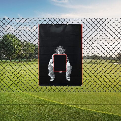 Hubble Backstop, Batting Cage Backstop, Vinyl Baseball Backstop, Batting Cage Accessories,with Bungees for Batting Hitting Pitching, 4x6FT,5X6FT in Saudi Arabia