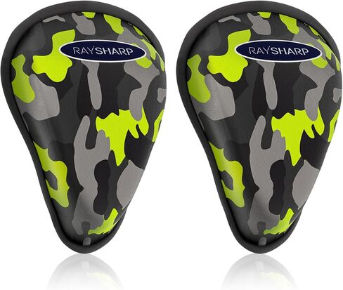 كأس بيسبول RAYSHARP للأولاد الشباب - عبوتين من كأس رياضي ناعم للأطفال للأعمار من 7 إلى 12 عامًا للأولاد البيسبول وكرة القدم لاكروس والملاكمة MMA باللون الأخضر المموه in Kuwait