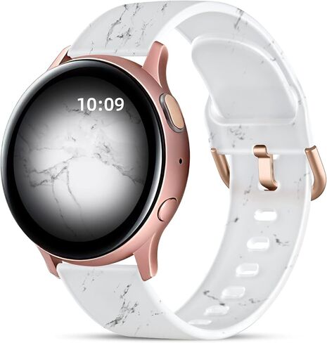 GEAK Compatible with Samsung Galaxy Watch Bands 7 6 5 4 FE/Galaxy Watch 7 6 5 4 Bands 40mm 44mm, 20mm Silicone Band for Galaxy Watch 5 pro/Watch 4 6 Classic 42mm 46mm 43mm 47mm Women Pink Flower in Saudi Arabia