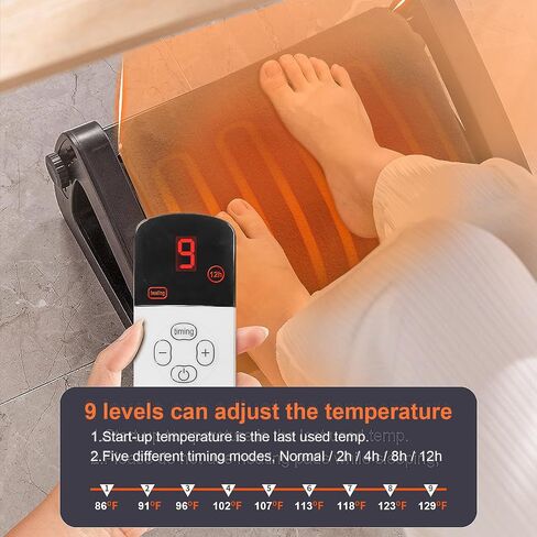 Foot Rest for Under Desk at Work, ergonomically Designed Adjustable Height Foot Stool, Heated and Temperature Controlled Foot Stool, Office and Travel Foot Stool - Relieving Back and le in Saudi Arabia