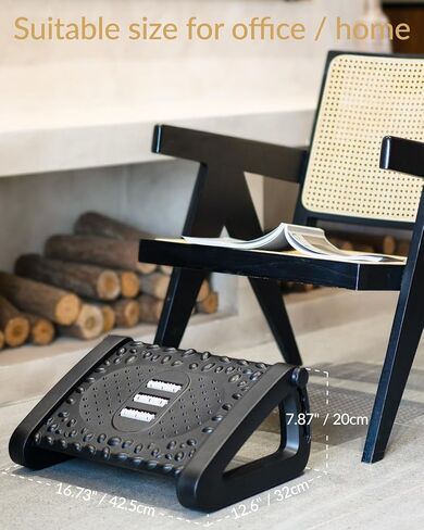 Adjustable Foot Rest Under Desk for Office Use, Massage Foot Stool, Ergonomic Footrest Work from Home in Saudi Arabia