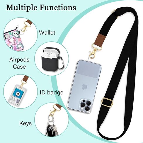 Phone Lanyard Crossbody Strap, Cat Bookshelf Cell Phone Lanyards for Around the Neck Wristlet Shoulder, Funny Skull Gothic Wrist Strap Adjustable Witchy iPhone Accessories Travel Essentials in Saudi Arabia