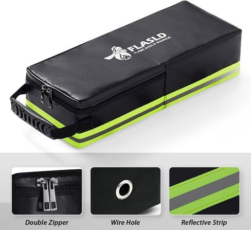 FLASLD Fireproof Electric Scooter Battery Hanging Bag, 15.3 x 5.9 x 4in Ebike Battery Bag, Electric Bike Bicycle Saddlebag, Storage Ebike Bag in Saudi Arabia