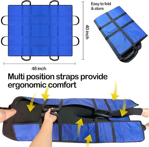 وسادة سفلية مقاومة للماء وقابلة لإعادة الاستخدام مع 4 مقابض حزام تحديد المواقع، وسرير سلس البول قابل للغسل وطبقة سطحية لسهولة الرفع والنقل in Kuwait