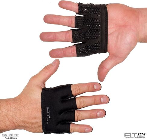 Fit Four Weightlifting Gloves - The Gripper | Callus Guard WOD Workout Gloves for Cross Training Fit Athletes - Enhanced Silicone Grip Palm in Saudi Arabia
