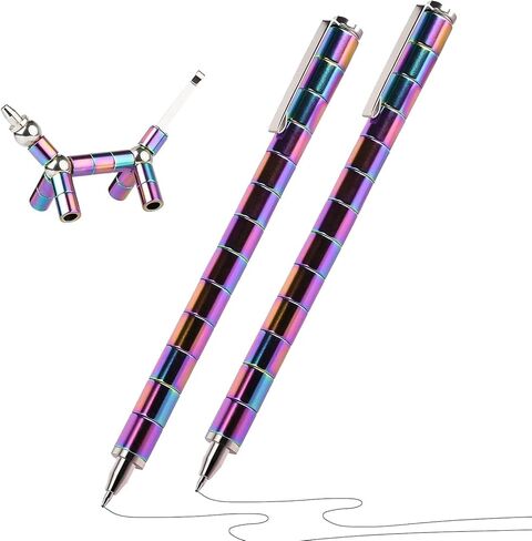 HMMIA Decompression Magnetic Metal Toy Pen,Fidget Pen, Multifunctional Deform-able Capacities Touch Screen Ballpoint Pen, Great Gifts for Kids and Friends (3Pcs) in Saudi Arabia