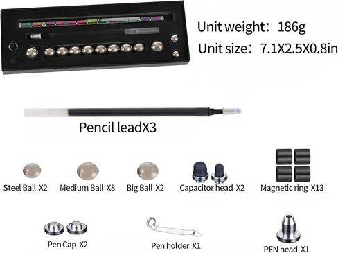 HMMIA Decompression Magnetic Metal Toy Pen,Fidget Pen, Multifunctional Deform-able Capacities Touch Screen Ballpoint Pen, Great Gifts for Kids and Friends (3Pcs) in Saudi Arabia