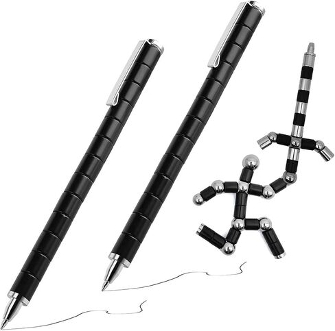 HMMIA Decompression Magnetic Metal Toy Pen,Fidget Pen, Multifunctional Deform-able Capacities Touch Screen Ballpoint Pen, Great Gifts for Kids and Friends (3Pcs) in Saudi Arabia