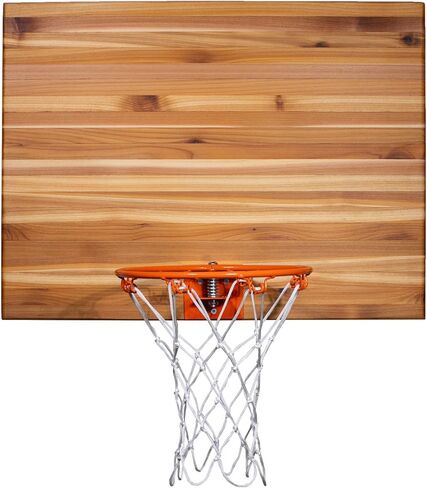 Cali Kiwi Pros Mini Basketball Hoop & Ball Set for Indoors. Wall Mount, Made in The USA in Red Cedar. Includes 9" Hoop, Net & 5 Mini Basketballs and Pump (Natural Inlaid) in Kuwait