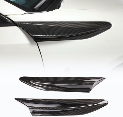 Fender Aero Fin Trim Stickers Decorative Air Flow Intake Hole Grille Spoiler, for Toyota 86 GT86 Scion FR-S and for Subaru BRZ 2012-2020, Side Fender Air Vent Grille made of ABS (Carbon fiber pattern) in Kuwait