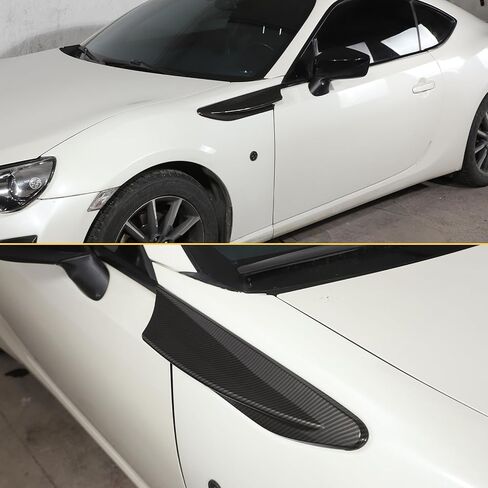 Fender Aero Fin Trim Stickers Decorative Air Flow Intake Hole Grille Spoiler, for Toyota 86 GT86 Scion FR-S and for Subaru BRZ 2012-2020, Side Fender Air Vent Grille made of ABS (Carbon fiber pattern) in Kuwait