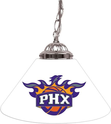 Trademark Global Pendant Light - Phoenix Suns Logo 14-Inch Single Hanging Lamp with Pull Chain for Bar, Garage, or Man Cave Accessories in Saudi Arabia