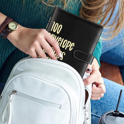 100 Envelopes Money Savings Challenges Book with Envelopes, 100 Day Challenge Money Saving Budget Binder for Cash Saving, Motivational Process to Save $5050,10,100, 10,000, 500 (Black) in Saudi Arabia
