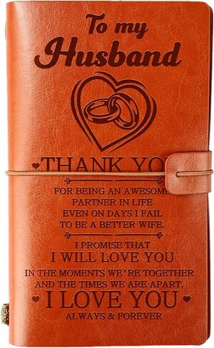 Welsky Anniversary for Husband Gifts from Wife-Husband Wedding Gifts for Him Happy Birthday Gifts for Husband I Love You Gifts-140 Pages Refillable Journal Appreciation Gifts for Husband Journal in Kuwait