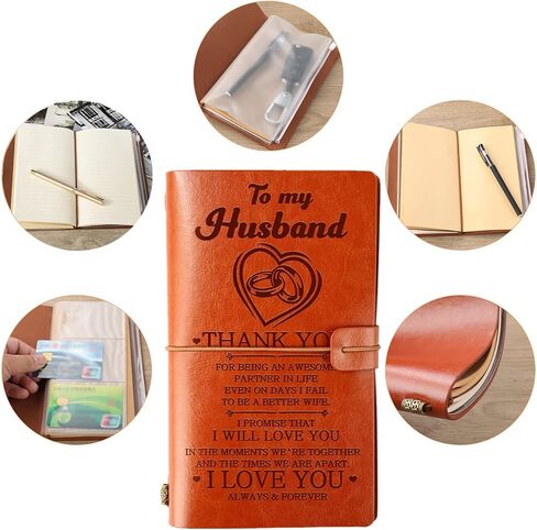 Welsky Anniversary for Husband Gifts from Wife-Husband Wedding Gifts for Him Happy Birthday Gifts for Husband I Love You Gifts-140 Pages Refillable Journal Appreciation Gifts for Husband Journal in Kuwait