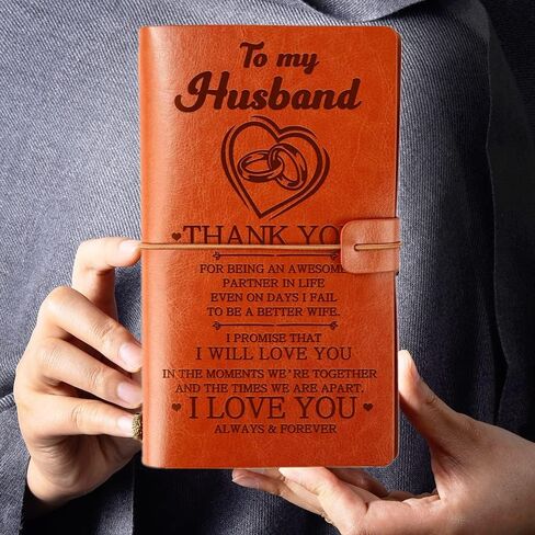 Welsky Anniversary for Husband Gifts from Wife-Husband Wedding Gifts for Him Happy Birthday Gifts for Husband I Love You Gifts-140 Pages Refillable Journal Appreciation Gifts for Husband Journal in Kuwait
