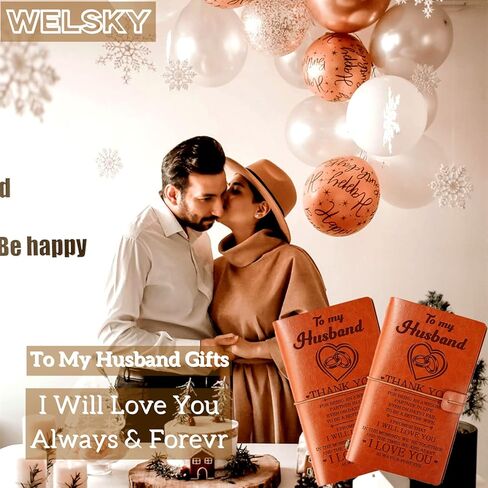 Welsky Anniversary for Husband Gifts from Wife-Husband Wedding Gifts for Him Happy Birthday Gifts for Husband I Love You Gifts-140 Pages Refillable Journal Appreciation Gifts for Husband Journal in Kuwait