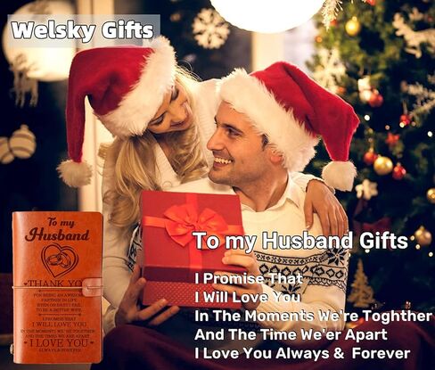 Welsky Anniversary for Husband Gifts from Wife-Husband Wedding Gifts for Him Happy Birthday Gifts for Husband I Love You Gifts-140 Pages Refillable Journal Appreciation Gifts for Husband Journal in Kuwait