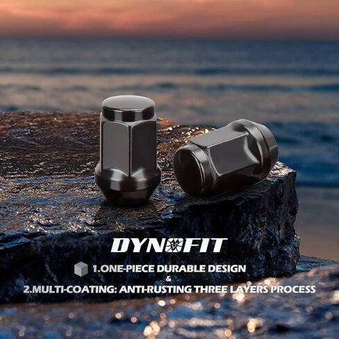 dynofit 12mmx1.5 Wheel Lug Nuts, 20 Chrome M12x1.5 Luguts Conical/Cone Seat 1.38'' Tall 19mm Hex M12-1.50 Steel for 5 Lug Tuner Wheels in Saudi Arabia