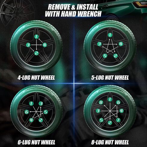 ATV M12x1.5 Spline Lug Nuts, 16pcs 12x1.5 Lug Nuts Black with 1 Socket Key,12mmx1.5 Closed End Locking Lug Nuts for Polaris Ranger RZR Honda Can-Am Pioneer Maverick X3 Talon Outlander Civic in Saudi Arabia