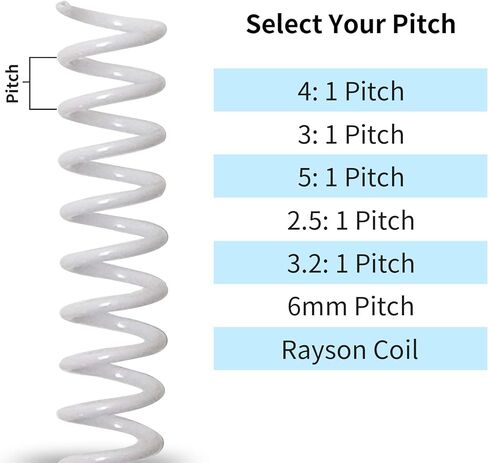 Rayson 14.3mm Spiral Binding Coil 9/16" White Coil bindings Spines 4:1 Pitch 100/Box, SBR41143-100W in Saudi Arabia