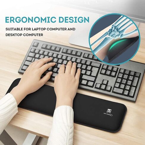WB WEIRDBEAST Keyboard Wrist Rest Large Mouse Pad Wrist Support for Computer, 4 in 1 Memory Foam Keyboard Pad Desk Mat Ergonomic Hand Rest Wrist Cushion for Home Office Gaming-Pink in Saudi Arabia