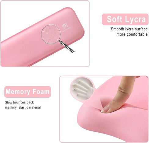 WB WEIRDBEAST Keyboard Wrist Rest Large Mouse Pad Wrist Support for Computer, 4 in 1 Memory Foam Keyboard Pad Desk Mat Ergonomic Hand Rest Wrist Cushion for Home Office Gaming-Pink in Saudi Arabia