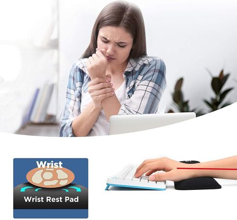 WB WEIRDBEAST Keyboard Wrist Rest Large Mouse Pad Wrist Support for Computer, 4 in 1 Memory Foam Keyboard Pad Desk Mat Ergonomic Hand Rest Wrist Cushion for Home Office Gaming-Pink in Saudi Arabia