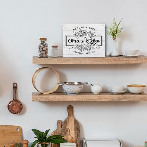 Oma's Kitchen Sign - Oma's Kitchen Decor, Oma's Kitchen Hanging Wooden Plaque, Rustic Farmhouse Kitchen Signs, Kitchen Wall Decor, 10x8 in Saudi Arabia