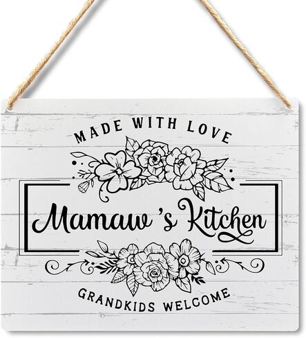 Oma's Kitchen Sign - Oma's Kitchen Decor, Oma's Kitchen Hanging Wooden Plaque, Rustic Farmhouse Kitchen Signs, Kitchen Wall Decor, 10x8 in Saudi Arabia