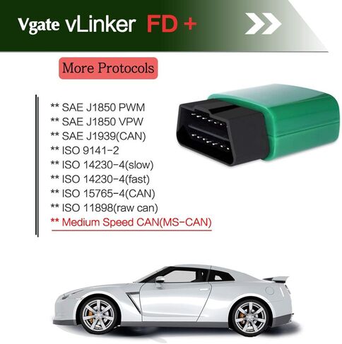 Vgate vLinker FD+ OBD2 Bluetooth Scan Tool, Diagnostic Code Reader for iOS, Android, and Windows - Made for FORScan in Saudi Arabia