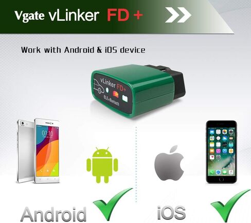Vgate vLinker FD+ OBD2 Bluetooth Scan Tool, Diagnostic Code Reader for iOS, Android, and Windows - Made for FORScan in Saudi Arabia
