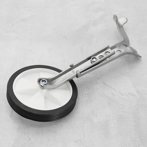 Micro Traders Bike Training Wheels Adjustable Children's Bicycle Stabiliser Support Mounted Kit for 16/18/20/22/24 Inch Childrens Bike Silver in Saudi Arabia