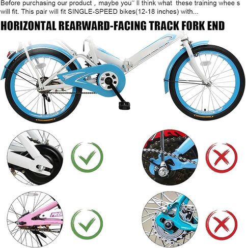 ZOSEN Bike Training Wheels Stronger Bicycle Stabilizers Mounted Kit for Kids Single Speed Bicycle (1 Pair) in Saudi Arabia