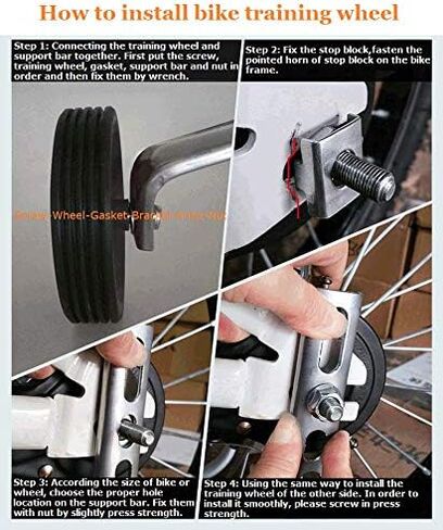 ZOSEN Bike Training Wheels Stronger Bicycle Stabilizers Mounted Kit for Kids Single Speed Bicycle (1 Pair) in Saudi Arabia
