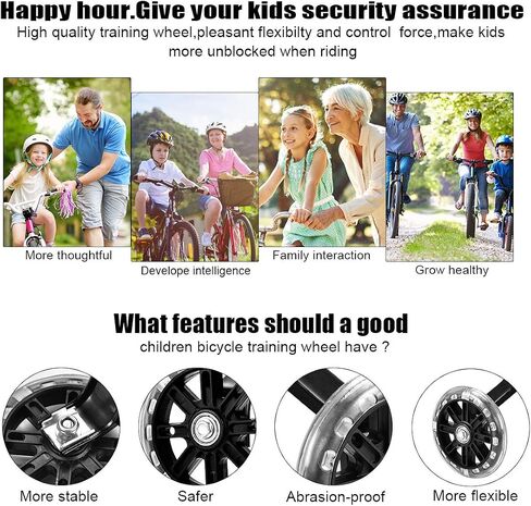 ZOSEN Bike Training Wheels Stronger Bicycle Stabilizers Mounted Kit for Kids Single Speed Bicycle (1 Pair) in Saudi Arabia