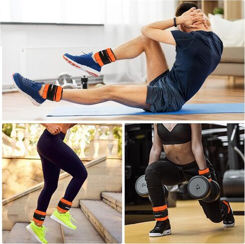 APEXUP 7 رطل/زوج من أوزان الكاحل القابلة للتعديل للنساء والرجال، أشرطة وزن الساق المعيارية لليوجا والمشي والجري والتمارين الرياضية وصالة الألعاب الرياضية in Kuwait