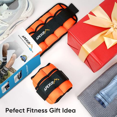 APEXUP 7 رطل/زوج من أوزان الكاحل القابلة للتعديل للنساء والرجال، أشرطة وزن الساق المعيارية لليوجا والمشي والجري والتمارين الرياضية وصالة الألعاب الرياضية in Kuwait