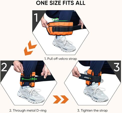 APEXUP 7 رطل/زوج من أوزان الكاحل القابلة للتعديل للنساء والرجال، أشرطة وزن الساق المعيارية لليوجا والمشي والجري والتمارين الرياضية وصالة الألعاب الرياضية in Kuwait