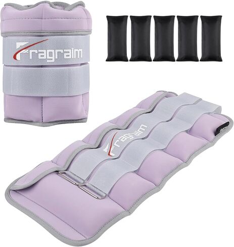 Adjustable Ankle Weights for Women 1-3/5/10/12/20 LBS Pair Wrist Weights for Men, Arm Leg Weights with Removable Weight for Walking, Running, Yoga, Aerobics, Gym, Physical Therapy in Kuwait