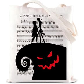 ENSIANTH Nightmare Before Inspired Gift Nightmare Skeleton Gift We’re Simply Meant To Be Shoulder Bag Nightmare Skull Gift