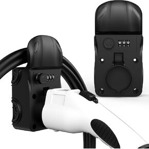 EV Charger Cable Holder for All J1772 EVs, Wall Mount Electric Vehicle Charging Cable Organizer, Solid and Unique Design, Car Charger Connector Holder