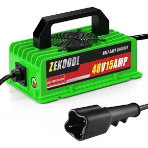 48 Volt Golf Cart Battery Charger for Yamaha G29 Drive & Drive 2 Golf Carts with 3-pin Plug, 15 Amp Trickle Charge Support 110-240V, 16FT Cable, 4-6 Hours Golf Cart Charger for Lead Acid Battery,AGM