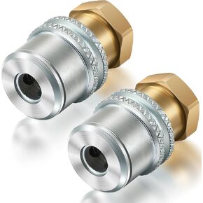 Air Chuck for Tires, Anti Leakage Lock on Air Chuck 1/4'' FNPT Locking Tire Inflator Chuck Quick Connector Lock Air Chuck Heavy Duty Brass Tire Chuck Closed Flow for Air Compressor (2 Pack)